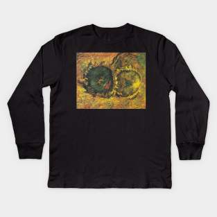 Van Gogh - Zwei abgeschnittene Sonnenblumen Kids Long Sleeve T-Shirt